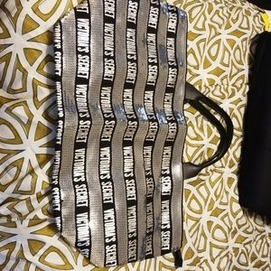 Black & Silver Victoria's Secret tote